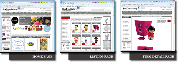 Box Tree Gallery Online Gift Shop website