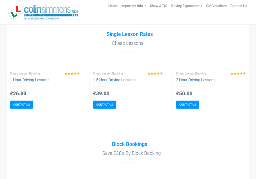 Scarboroughdrivingschool Lesson Prices