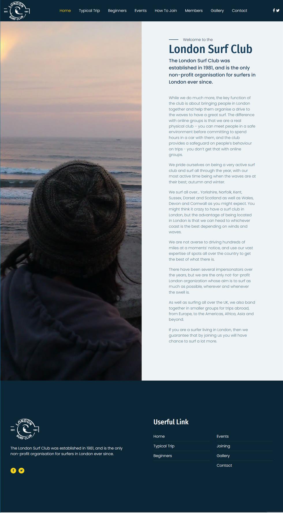 London Surf Club website