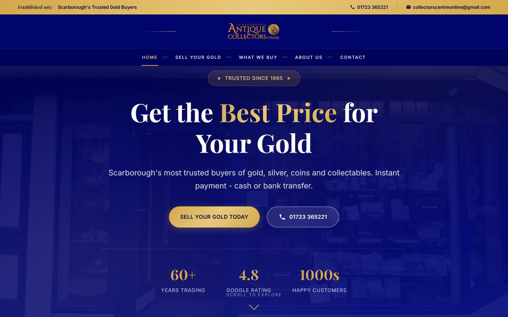 Antiques & Collectors Centre – Brochure Website