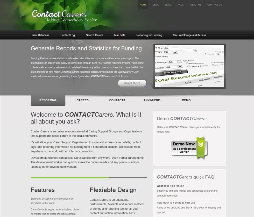 Contact Carers - Contact Management & Reporting