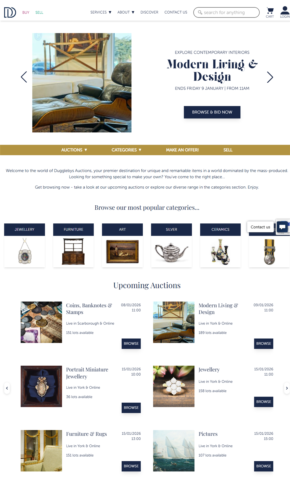 David Duggleby Auctioneers – Fully Integrated Online Auction Platform
