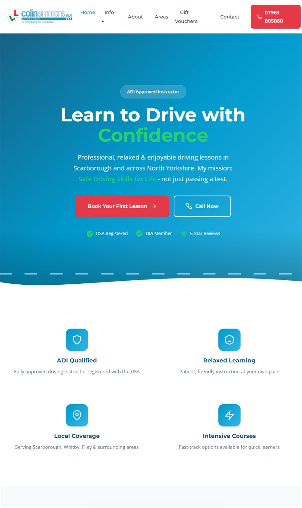 Scarborough Driving School Website