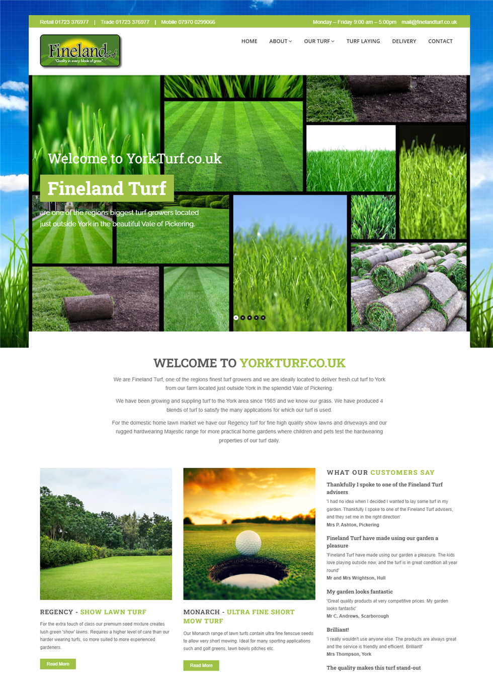 York Turf – Regional Turf Supplier Website