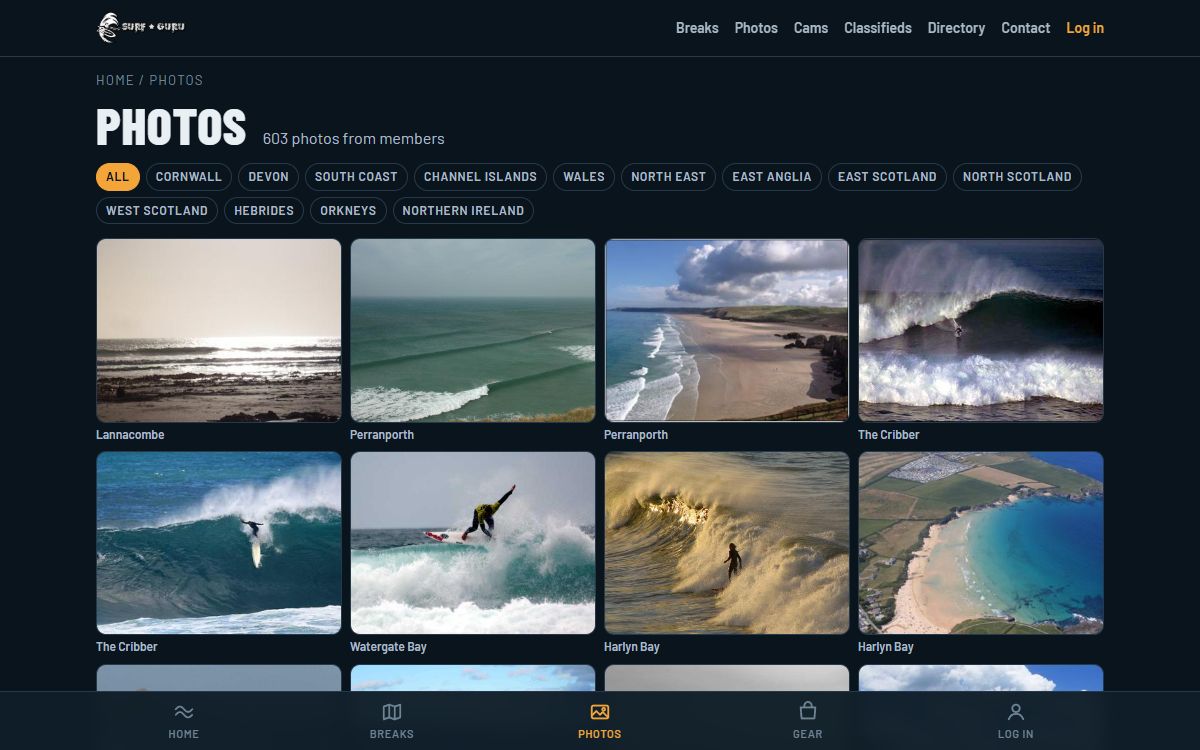 Surf Guru – UK Surf Forecasts, Live Surf Cams & Break Guide screenshot