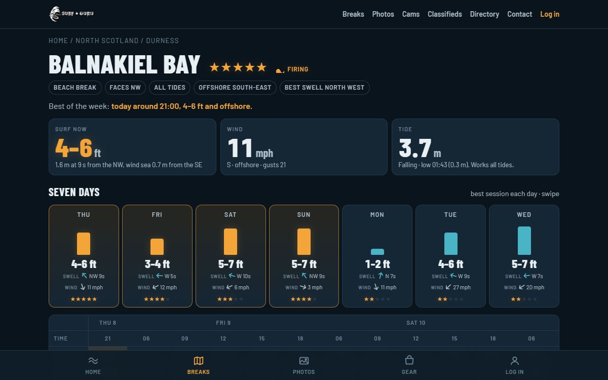 Surf Guru – UK Surf Forecasts, Live Surf Cams & Break Guide screenshot
