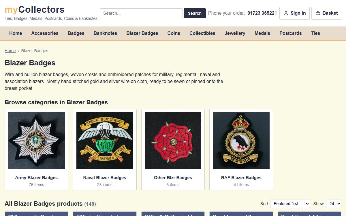 myCollectors – Online Shop for Medals, Badges & Collectables screenshot